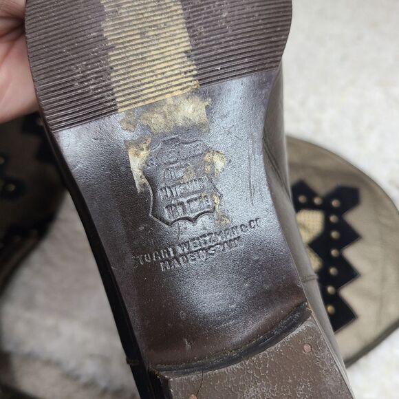 Stuart Weitzman Vintage Aztec Studded Leather Pull-on Boots size‎ 6.5 - Picture 9 of 9